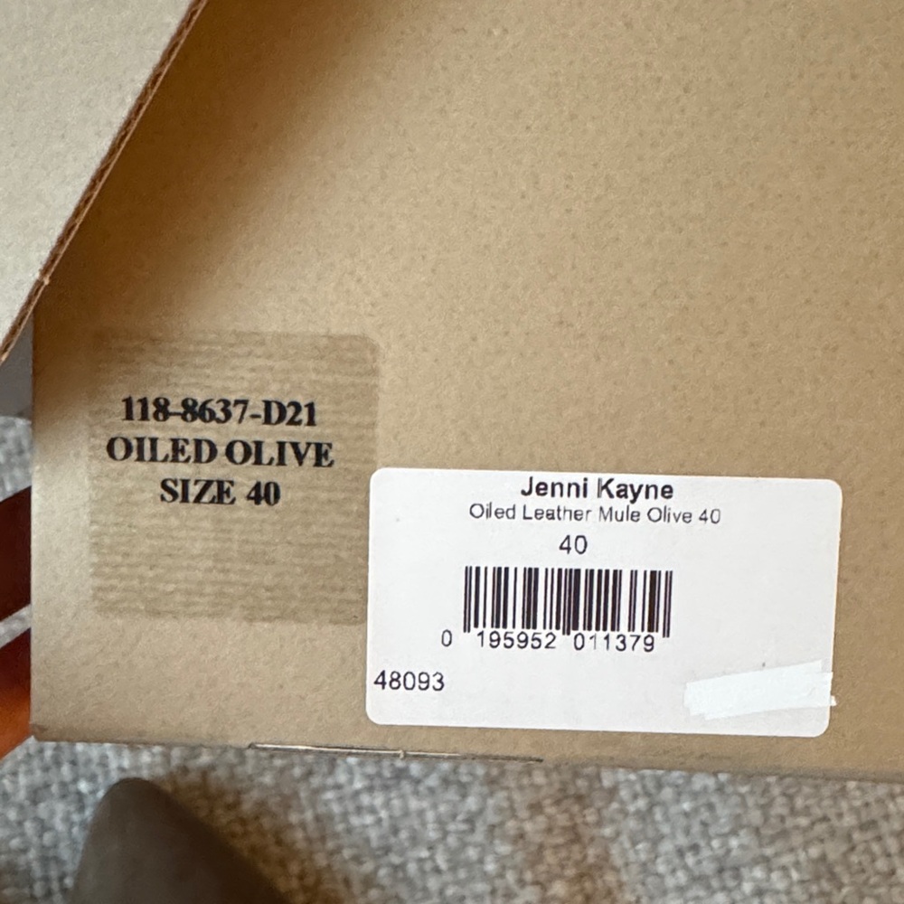 Jenni Kayne oiled leather olive mules excellent - Picture 9 of 9
